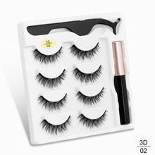 Carregar imagem no visualizador da galeria, Magnetic Eyelashes 3D Mink Eyelashes Magnetic Eyeliner Magnetic Lashes Short False Lashes Lasting Handmade Eyelash Makeup Tool
