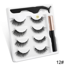 Carregar imagem no visualizador da galeria, Magnetic Eyelashes 3D Mink Eyelashes Magnetic Eyeliner Magnetic Lashes Short False Lashes Lasting Handmade Eyelash Makeup Tool
