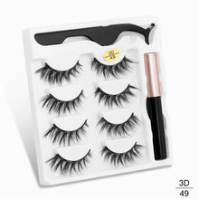 Carregar imagem no visualizador da galeria, Magnetic Eyelashes 3D Mink Eyelashes Magnetic Eyeliner Magnetic Lashes Short False Lashes Lasting Handmade Eyelash Makeup Tool
