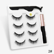 Carregar imagem no visualizador da galeria, Magnetic Eyelashes 3D Mink Eyelashes Magnetic Eyeliner Magnetic Lashes Short False Lashes Lasting Handmade Eyelash Makeup Tool
