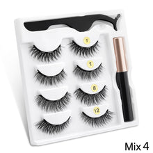 Carregar imagem no visualizador da galeria, Magnetic Eyelashes 3D Mink Eyelashes Magnetic Eyeliner Magnetic Lashes Short False Lashes Lasting Handmade Eyelash Makeup Tool
