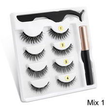 Carregar imagem no visualizador da galeria, Magnetic Eyelashes 3D Mink Eyelashes Magnetic Eyeliner Magnetic Lashes Short False Lashes Lasting Handmade Eyelash Makeup Tool
