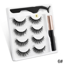 Carregar imagem no visualizador da galeria, Magnetic Eyelashes 3D Mink Eyelashes Magnetic Eyeliner Magnetic Lashes Short False Lashes Lasting Handmade Eyelash Makeup Tool
