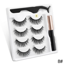 Carregar imagem no visualizador da galeria, Magnetic Eyelashes 3D Mink Eyelashes Magnetic Eyeliner Magnetic Lashes Short False Lashes Lasting Handmade Eyelash Makeup Tool
