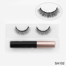 Carregar imagem no visualizador da galeria, Magnetic Eyelashes 3D Mink Eyelashes Magnetic Eyeliner Magnetic Lashes Short False Lashes Lasting Handmade Eyelash Makeup Tool
