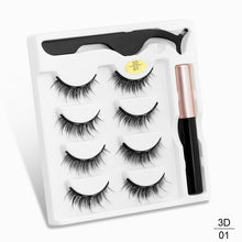 Carregar imagem no visualizador da galeria, Magnetic Eyelashes 3D Mink Eyelashes Magnetic Eyeliner Magnetic Lashes Short False Lashes Lasting Handmade Eyelash Makeup Tool
