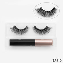 Carregar imagem no visualizador da galeria, Magnetic Eyelashes 3D Mink Eyelashes Magnetic Eyeliner Magnetic Lashes Short False Lashes Lasting Handmade Eyelash Makeup Tool
