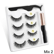 Carregar imagem no visualizador da galeria, Magnetic Eyelashes 3D Mink Eyelashes Magnetic Eyeliner Magnetic Lashes Short False Lashes Lasting Handmade Eyelash Makeup Tool
