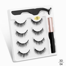 Carregar imagem no visualizador da galeria, Magnetic Eyelashes 3D Mink Eyelashes Magnetic Eyeliner Magnetic Lashes Short False Lashes Lasting Handmade Eyelash Makeup Tool
