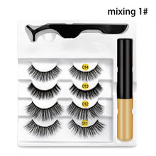 Carregar imagem no visualizador da galeria, Magnetic Eyelashes 3D Mink Eyelashes Magnetic Eyeliner Magnetic Lashes Short False Lashes Lasting Handmade Eyelash Makeup Tool
