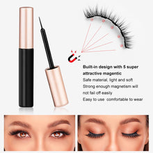 Carregar imagem no visualizador da galeria, Magnetic Eyelashes 3D Mink Eyelashes Magnetic Eyeliner Magnetic Lashes Short False Lashes Lasting Handmade Eyelash Makeup Tool
