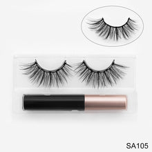 Carregar imagem no visualizador da galeria, Magnetic Eyelashes 3D Mink Eyelashes Magnetic Eyeliner Magnetic Lashes Short False Lashes Lasting Handmade Eyelash Makeup Tool
